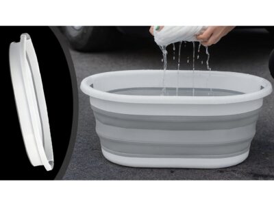 KOSZ NA PRANIE BIELIZNĘ SKŁADANY MISKA SILIKON 25L