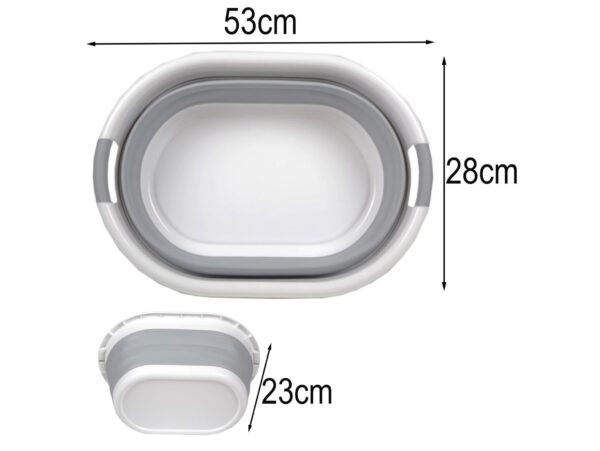 KOSZ NA PRANIE BIELIZNĘ SKŁADANY MISKA SILIKON 25L