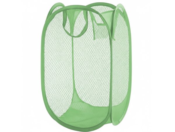 KOSZ NA ZABAWKI PRANIE SIATKOWY SKŁADANY 47x30cm - zielony