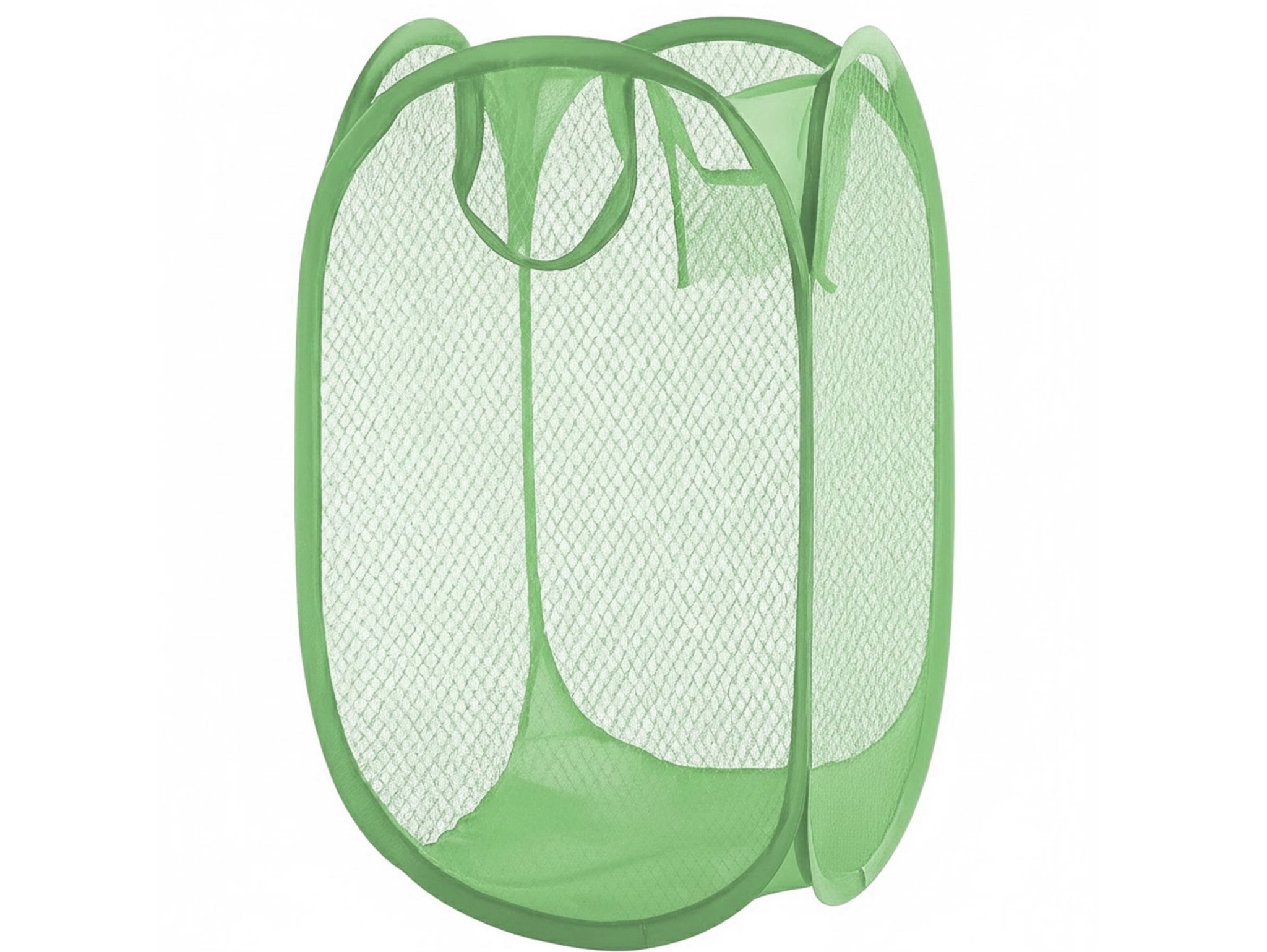 KOSZ NA ZABAWKI PRANIE SIATKOWY SKŁADANY 47x30cm - zielony