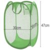 KOSZ NA ZABAWKI PRANIE SIATKOWY SKŁADANY 47x30cm - zielony