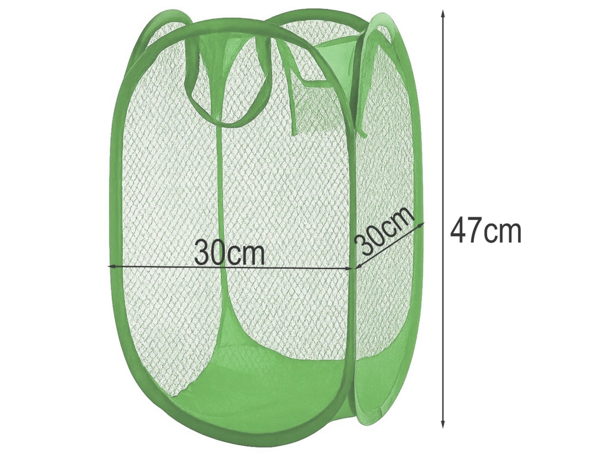 KOSZ NA ZABAWKI PRANIE SIATKOWY SKŁADANY 47x30cm - zielony