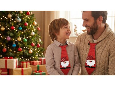 KRAWAT ŚWIĄTECZNY 25CM - Mikołaj