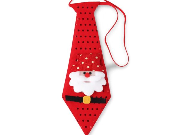 KRAWAT ŚWIĄTECZNY 25CM - Mikołaj