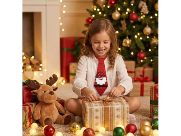 KRAWAT ŚWIĄTECZNY 25CM - Mikołaj