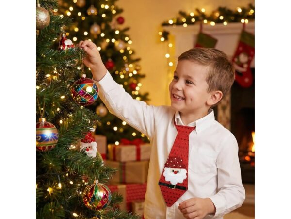 KRAWAT ŚWIĄTECZNY 25CM - Mikołaj