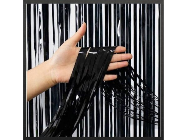 KURTYNA FOLIOWA PARTY 2,0x1,0m - czarny