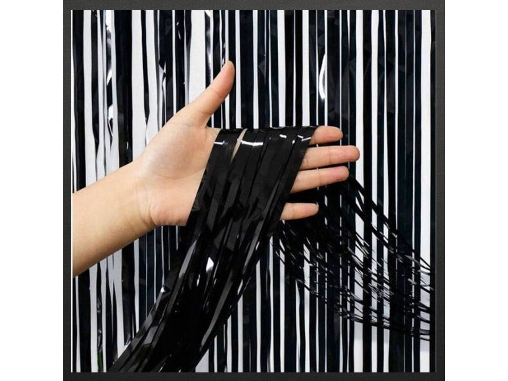 KURTYNA FOLIOWA PARTY 2,0x1,0m - czarny