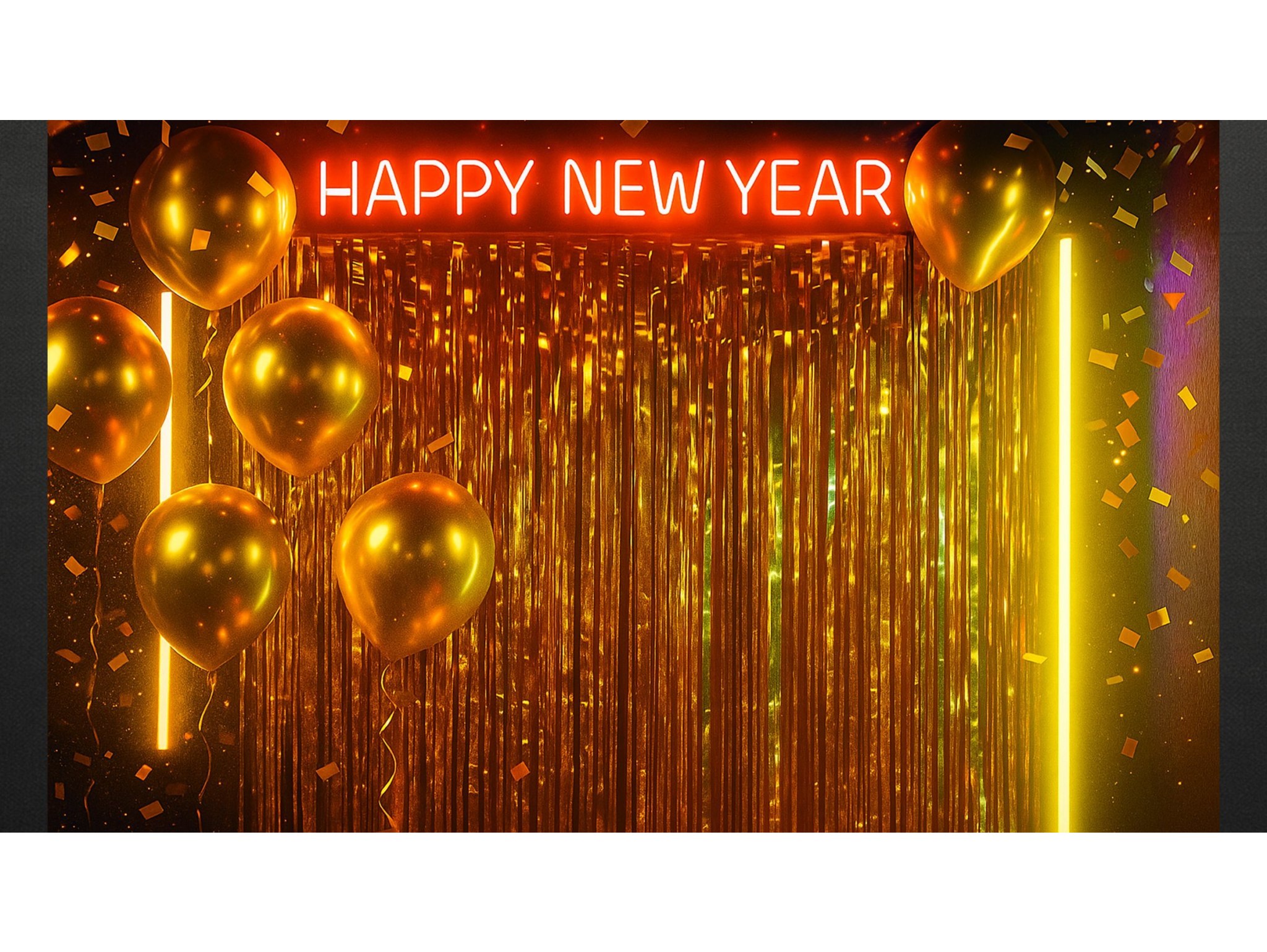 KURTYNA FOLIOWA PARTY 2,0x1,0m - złoty