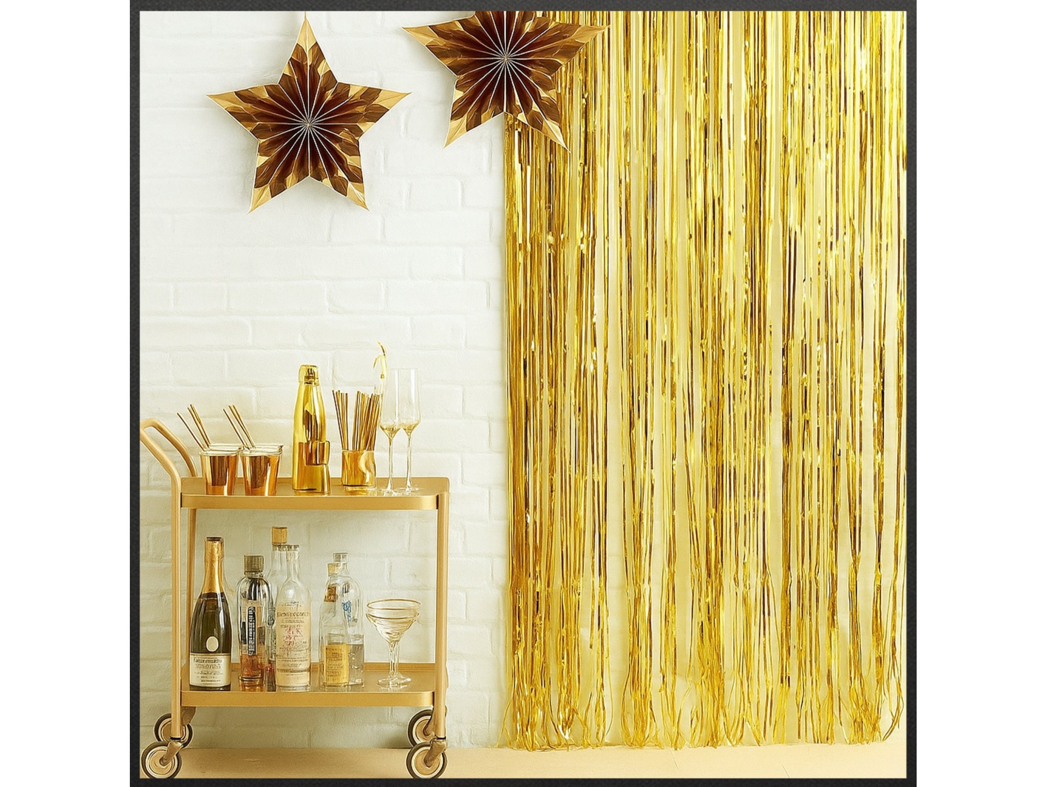 KURTYNA FOLIOWA PARTY 2,0x1,0m - złoty