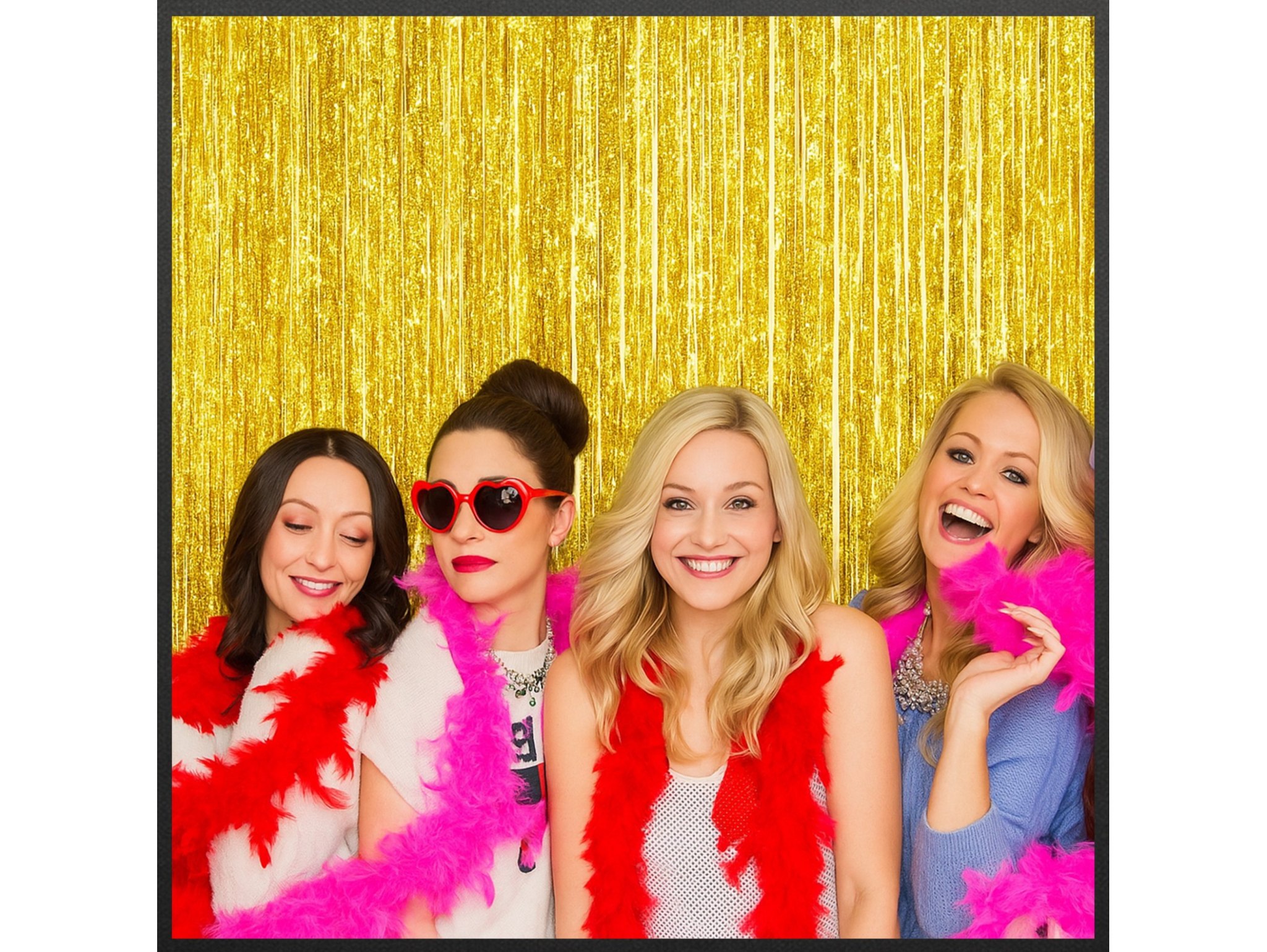 KURTYNA FOLIOWA PARTY 2,0x1,0m - złoty