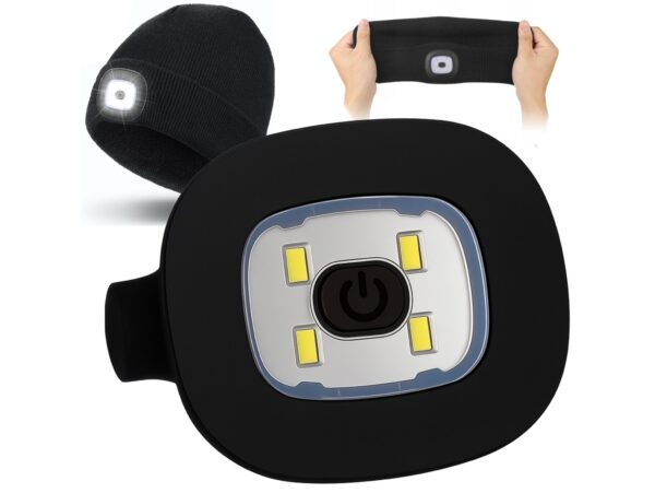 LAMPKA LED DO CZAPKI ZIMOWEJ Z LAMPKĄ LED