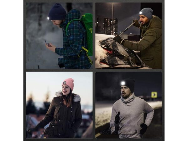 LAMPKA LED DO CZAPKI ZIMOWEJ Z LAMPKĄ LED