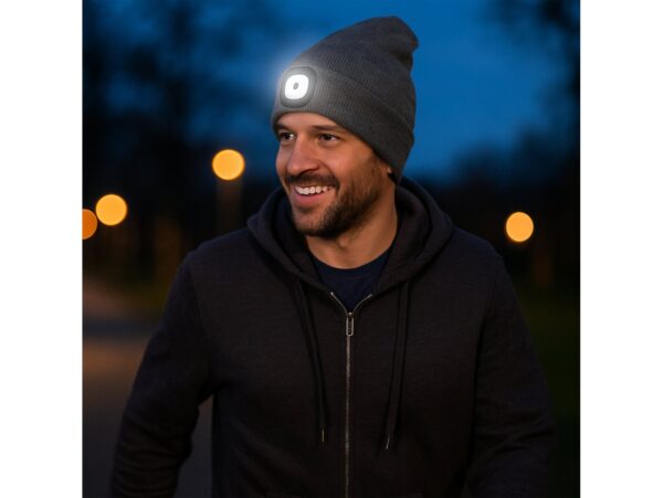 LAMPKA LED DO CZAPKI ZIMOWEJ Z LAMPKĄ LED