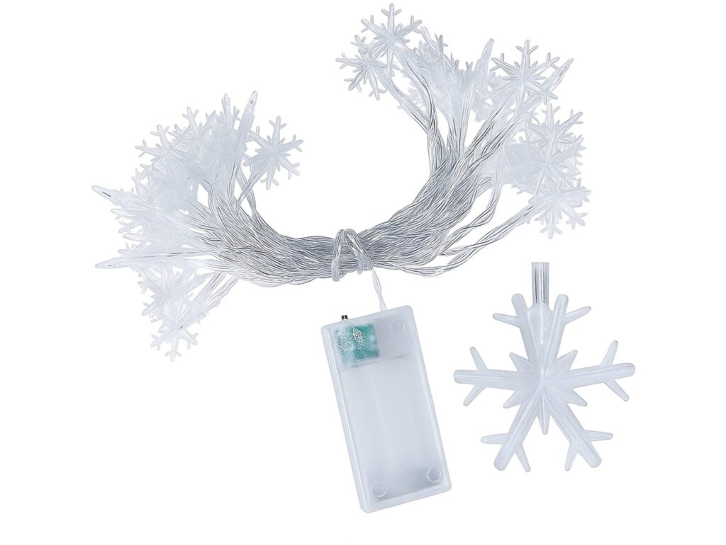 LAMPKI ŚWIĄTECZNE LED - płatki śniegu