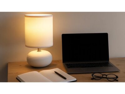 LIVELLO LAMPA LAMPKA NOCNA CERAMICZNA 23CM - biały