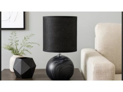 LIVELLO LAMPA LAMPKA NOCNA CERAMICZNA 25CM - czarny