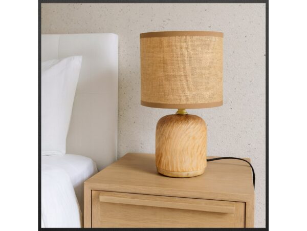LIVELLO LAMPA LAMPKA NOCNA CERAMICZNA 26,5CM - brązowy