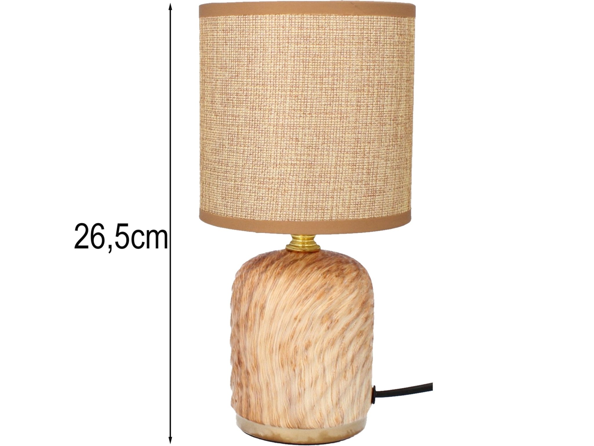 LIVELLO LAMPA LAMPKA NOCNA CERAMICZNA 26,5CM - brązowy