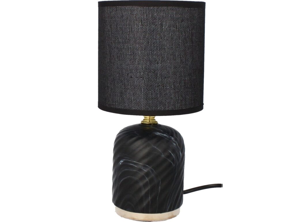 LIVELLO LAMPA LAMPKA NOCNA CERAMICZNA 26,5CM - czarny