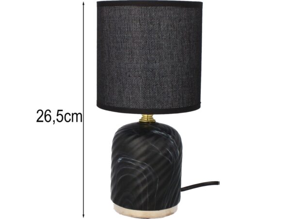 LIVELLO LAMPA LAMPKA NOCNA CERAMICZNA 26,5CM - czarny