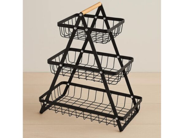 METALOWY KOSZ NA OWOCE TRZYPOZIOMOWY