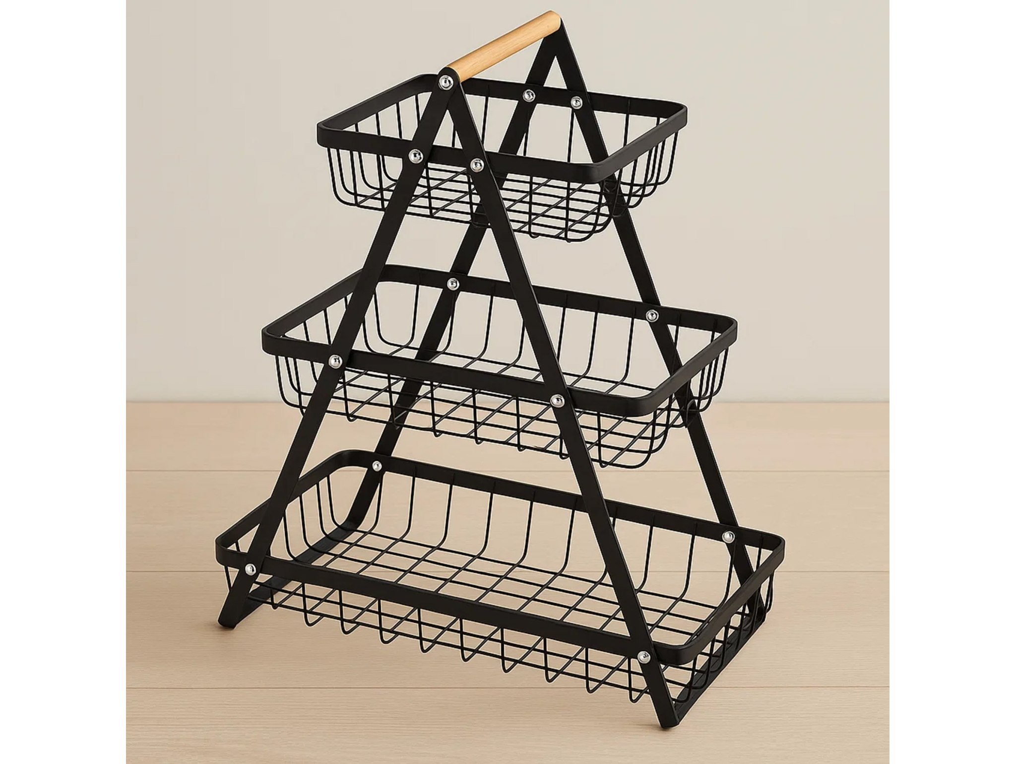 METALOWY KOSZ NA OWOCE TRZYPOZIOMOWY