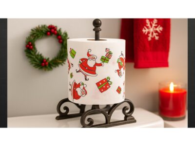 PAPIER TOALETOWY ROLKA ŚWIĄTECZNY - z Mikołajem