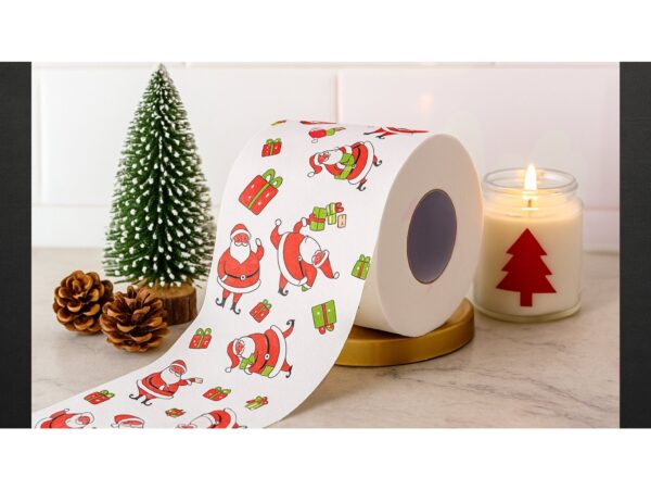 PAPIER TOALETOWY ROLKA ŚWIĄTECZNY - z Mikołajem