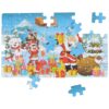 PUZZLE ŚWIĄTECZNE W PUSZCE 60El - Mikołaj z prezentami