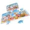PUZZLE ŚWIĄTECZNE W PUSZCE 60El - Mikołaj z prezentami
