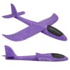 SAMOLOT ZABAWKA STYROPIANOWY SZYBOWIEC RZUTKA 47 CM - fioletowy