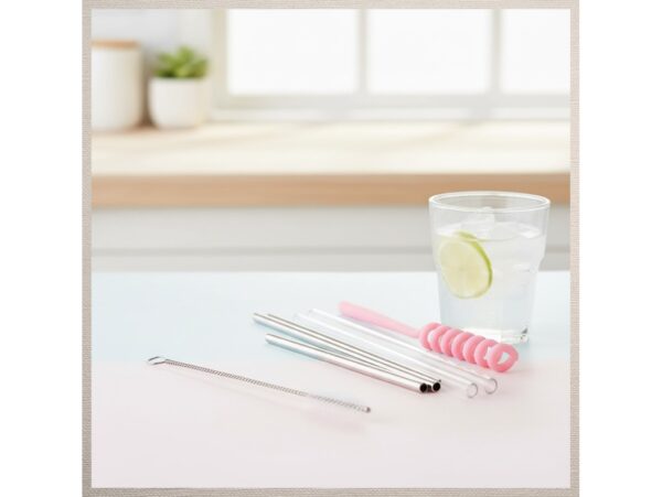 SZCZOTKA DO CZYSZCZENIA SŁOMEK WĘŻYKÓW 24cm 10SZT