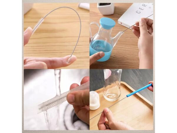 SZCZOTKA DO CZYSZCZENIA SŁOMEK WĘŻYKÓW 24cm 10SZT