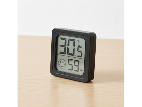 TERMOMETR HIGROMETR POKOJOWY SAMOPRZYLEPNY - czarny wzór 2 frez