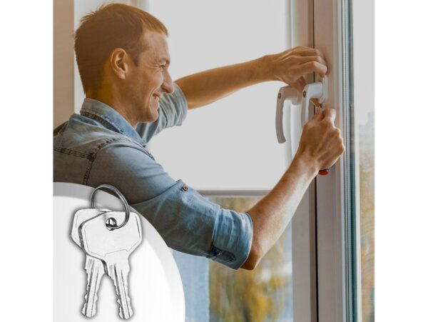 VEZO KLAMKA OKIENNA Z ZAMKIEM