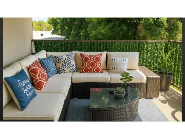 ŻYWOPŁOT SZTUCZNY OSŁONA BALKON MATA ZIELONA ŚCIANA 3x100cm