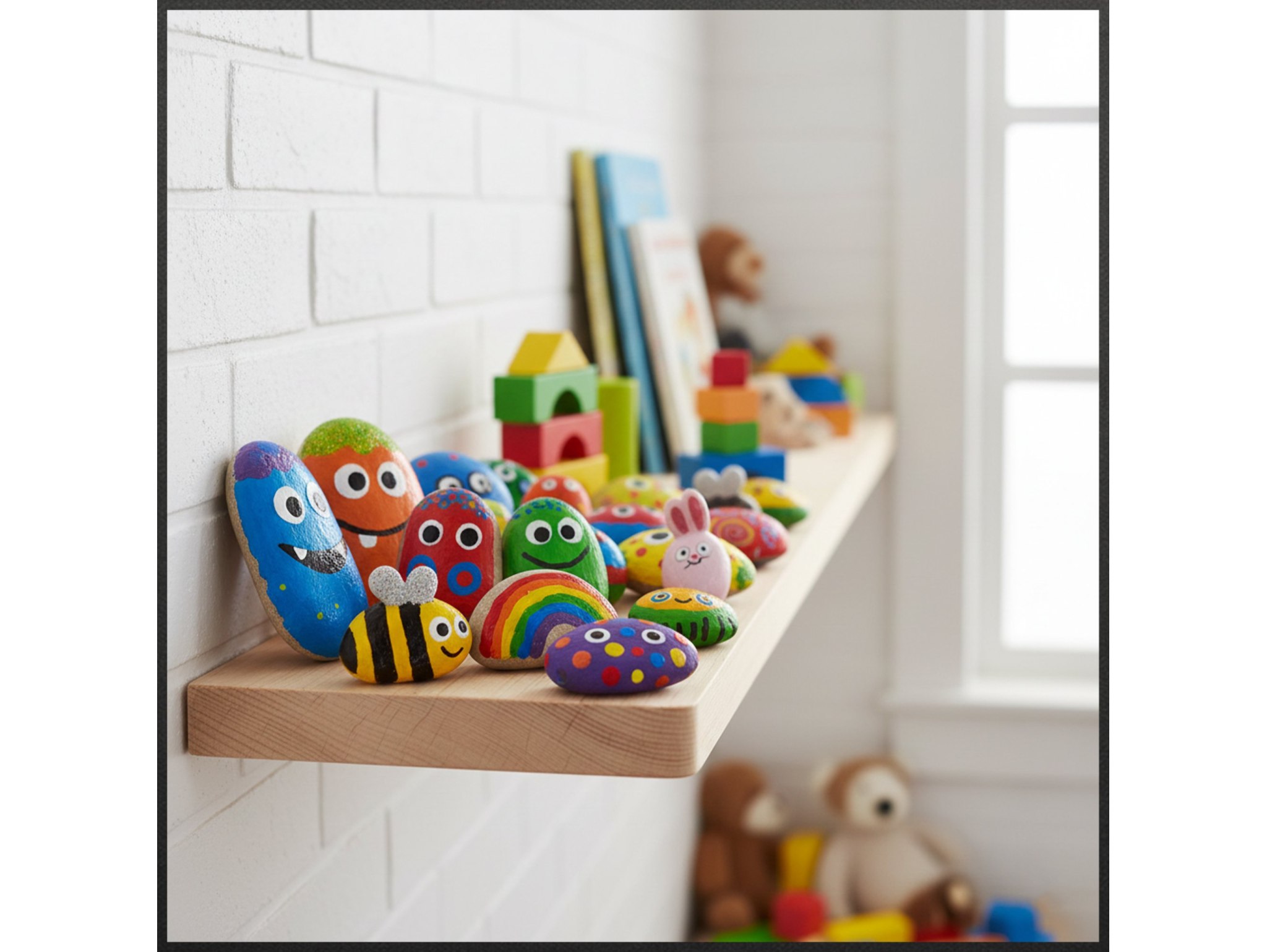 ZESTAW DO MALOWANIA KAMIENI ŚWIECĄCYCH W CIEMNOŚCI