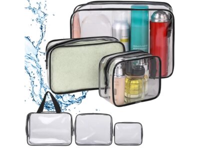 ZESTAW KOSMETYCZEK TRANSPARENTNYCH 3SZT