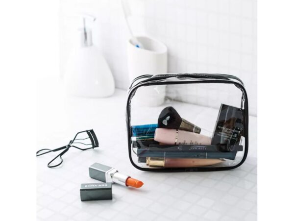 ZESTAW KOSMETYCZEK TRANSPARENTNYCH 3SZT