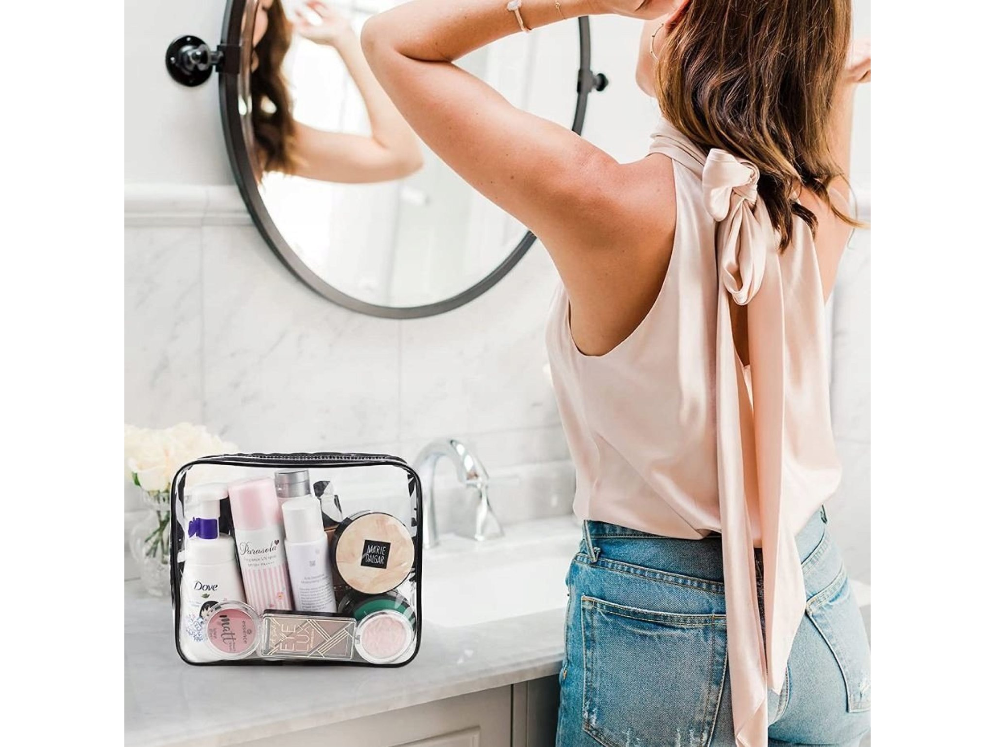 ZESTAW KOSMETYCZEK TRANSPARENTNYCH 3SZT